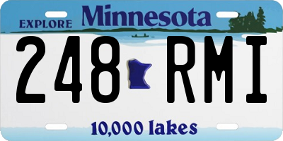 MN license plate 248RMI