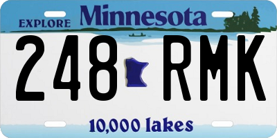MN license plate 248RMK