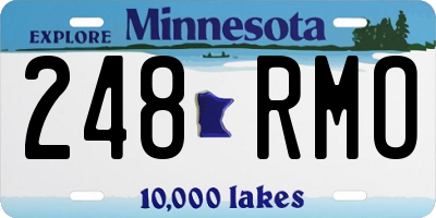 MN license plate 248RMO
