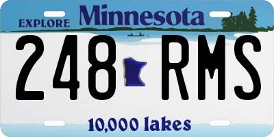MN license plate 248RMS