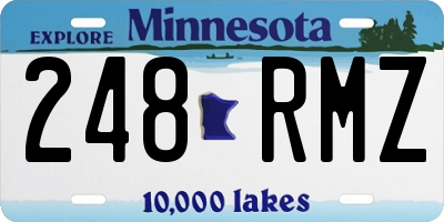 MN license plate 248RMZ