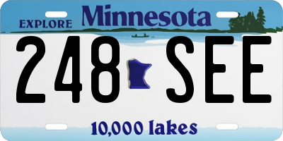 MN license plate 248SEE