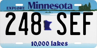 MN license plate 248SEF