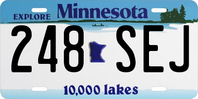 MN license plate 248SEJ
