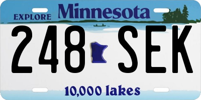 MN license plate 248SEK