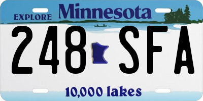 MN license plate 248SFA