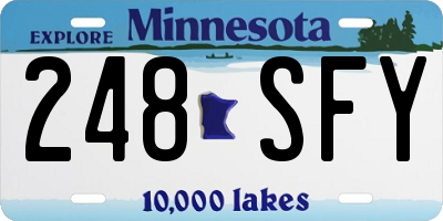 MN license plate 248SFY