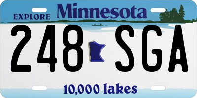 MN license plate 248SGA