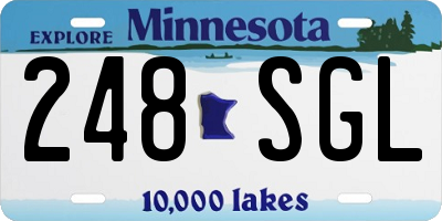 MN license plate 248SGL