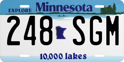 MN license plate 248SGM
