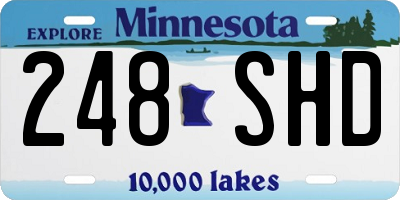 MN license plate 248SHD