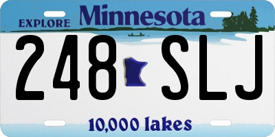 MN license plate 248SLJ