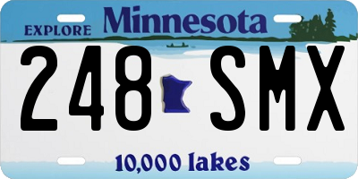 MN license plate 248SMX