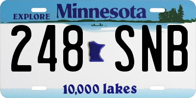 MN license plate 248SNB