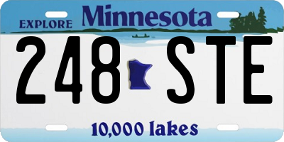 MN license plate 248STE