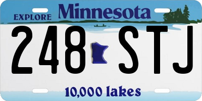 MN license plate 248STJ