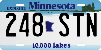 MN license plate 248STN