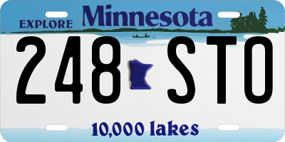 MN license plate 248STO