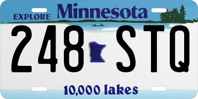 MN license plate 248STQ
