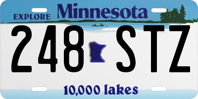 MN license plate 248STZ