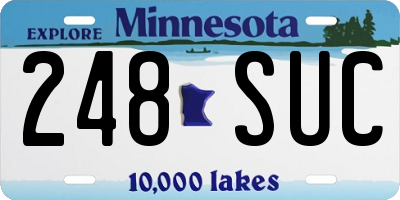 MN license plate 248SUC