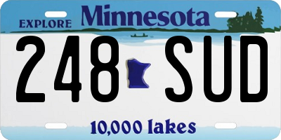 MN license plate 248SUD