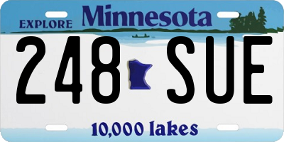 MN license plate 248SUE