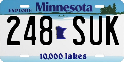 MN license plate 248SUK