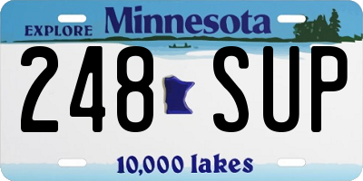 MN license plate 248SUP