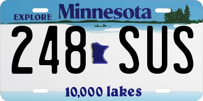 MN license plate 248SUS