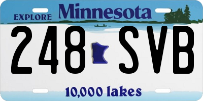 MN license plate 248SVB