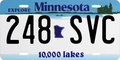MN license plate 248SVC