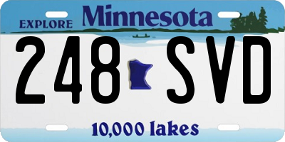 MN license plate 248SVD