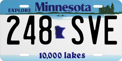MN license plate 248SVE