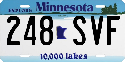 MN license plate 248SVF
