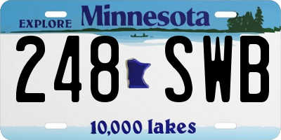 MN license plate 248SWB