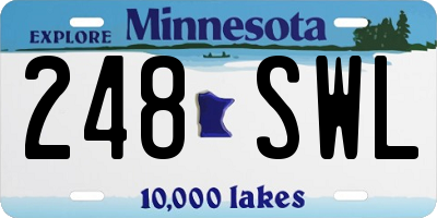 MN license plate 248SWL