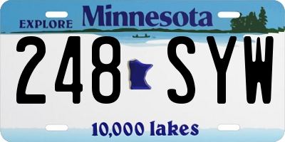 MN license plate 248SYW