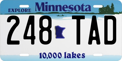 MN license plate 248TAD