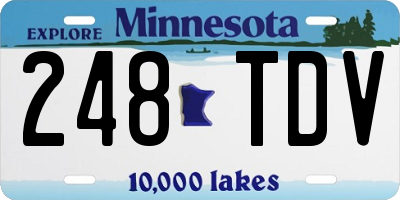 MN license plate 248TDV