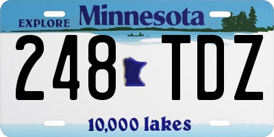 MN license plate 248TDZ