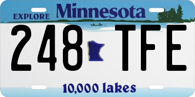 MN license plate 248TFE