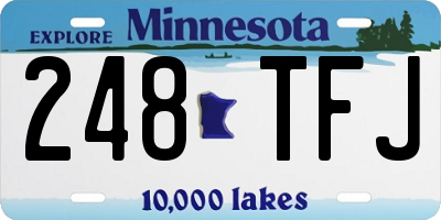 MN license plate 248TFJ
