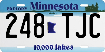 MN license plate 248TJC