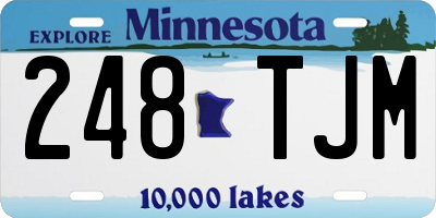 MN license plate 248TJM