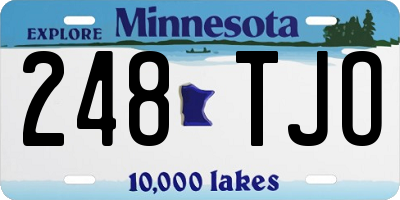 MN license plate 248TJO