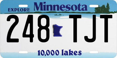 MN license plate 248TJT