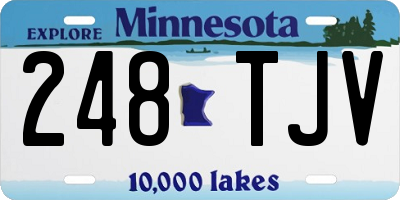 MN license plate 248TJV