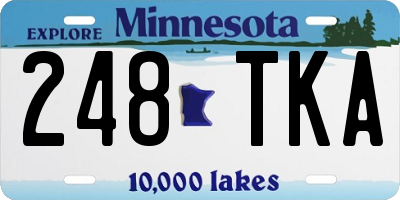 MN license plate 248TKA