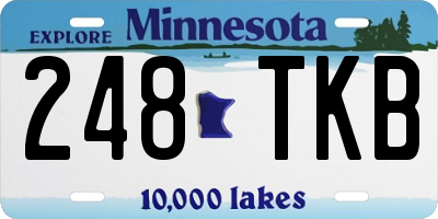 MN license plate 248TKB